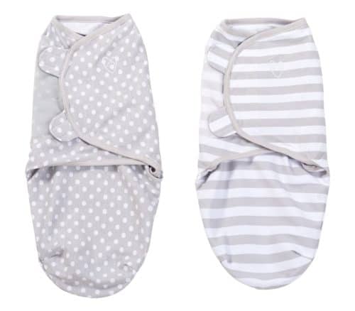 SwaddleMe Original Swaddle 2-PK, Grey Dot Stripe (SM) SwaddleMe Original Swaddle 2-PK, Grey Dot Stripe (SM)