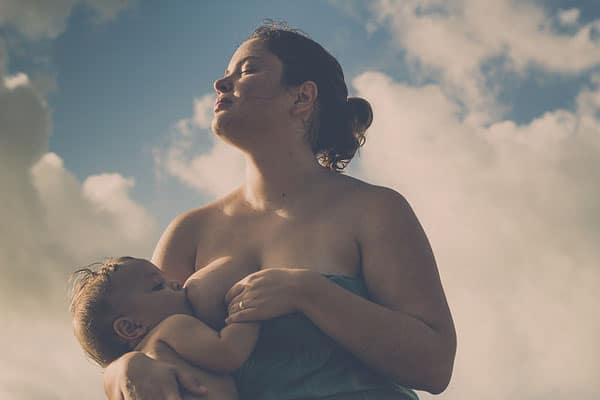 enjoying breastfeeding